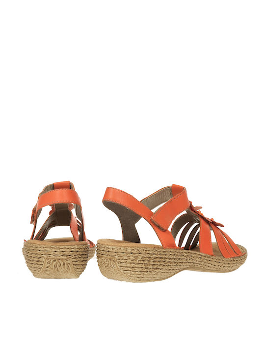 Damenplattformen Orange