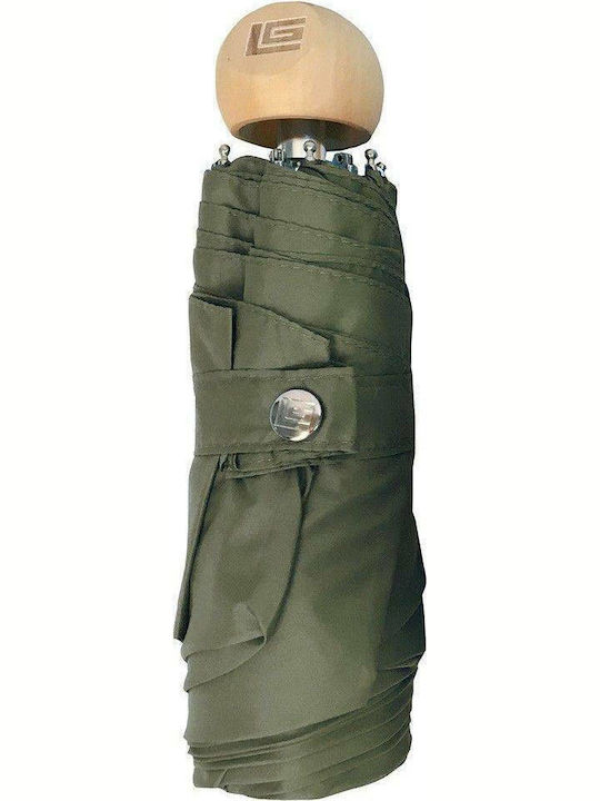 Guy Laroche Ομπρέλα Βροχής Σπαστή Χακί Guy Laroche Ομπρέλα Βροχής Σπαστή Χακί