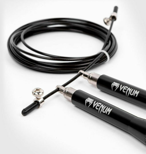 Venum Wire / PVC Adjustable Jump Rope with Ball Bearings Black Thunder Evo 3m