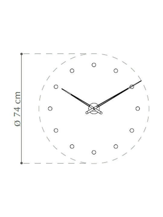 Nomon Rodon I Wall Clock Metallic