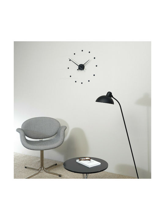 Nomon Oj Black Wall Clock Sticker Metallic Black