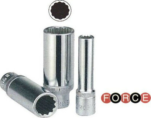 Force Socket Phillips Long with Square Drive 1/4" Diameter 12mm