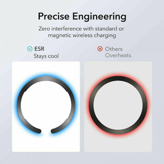 ESR MagSafe Ring Halolock Silver & Black 2pcs