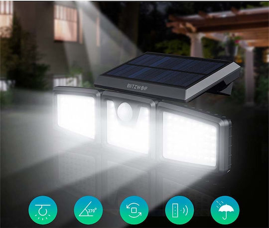 BlitzWolf Rezistent la apă Solar Proiector LED 55W Alb Rece 6500K IP64