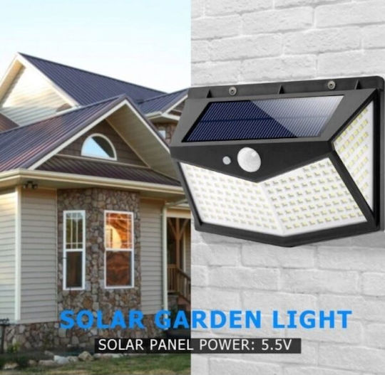 Foyu Wall Mounted Solar Light 30W 700lm Cold White 6500K with Motion Sensor IP65 15.5cmx5.5cmx11.5cmcm
