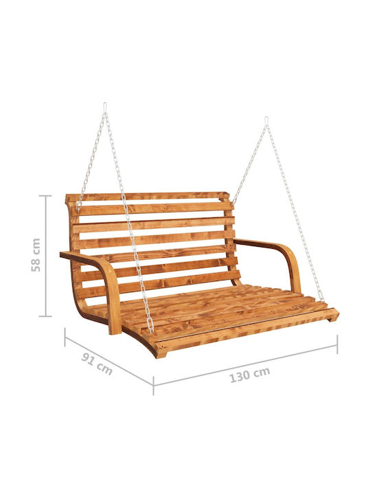 Wooden Swing Beige L91xW130xH58cm