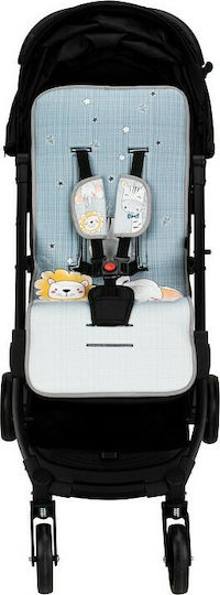 Interbaby Αντιιδρωτικό Κάλυμμα Καροτσιού Animalitos 34x84εκ. Μπλε
