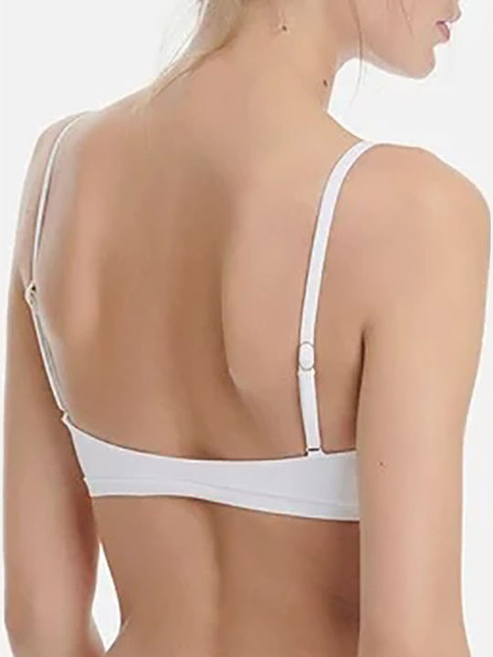 SugarFree Sports Bra Bikini Top 20801004 with Adjustable Straps White 20801004-100