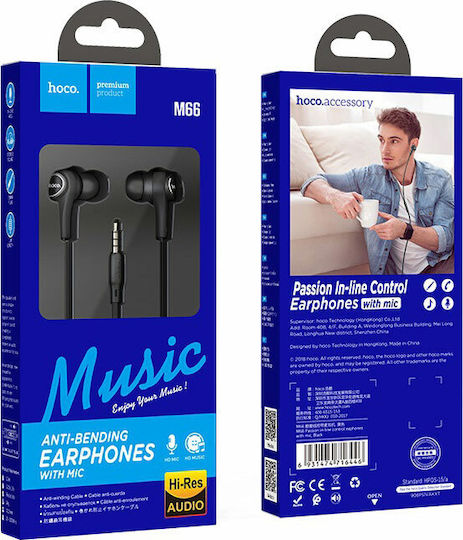 Hoco M66 Passion In-ear Handsfree με Βύσμα 3.5mm Μαύρο