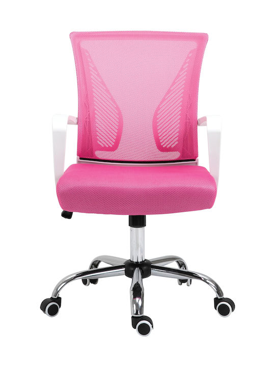 BF2120-s Office Chair with Fixed Arms Pink Woodwell