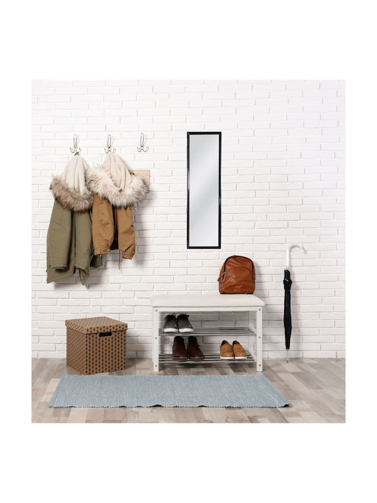 Liberta Promoto Oglindă de Perete De Corp Întreg cu Negru Ramă din Lemn 124x34cm 1buc