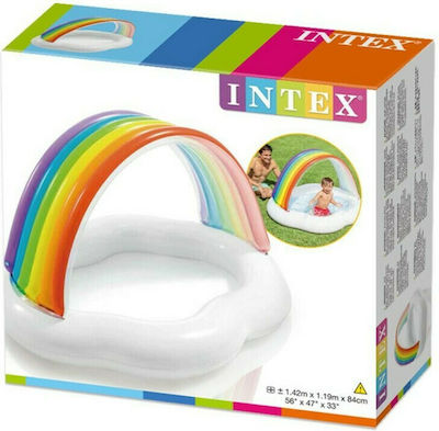 Intex Rainbow Cloud Baby Παιδική Πισίνα Φουσκωτή 142x119x84εκ.