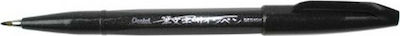 Pentel Brush Sign Pen Design Marker 1mm Black