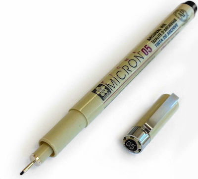 Sakura Pigma Micron 08 Μαρκαδόρος Σχεδίου 0.5mm Μαύρος