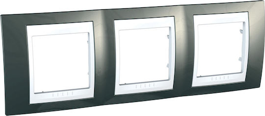 Schneider Electric Schalterrahmen 3-fach in Gray Farbe MGU6006824