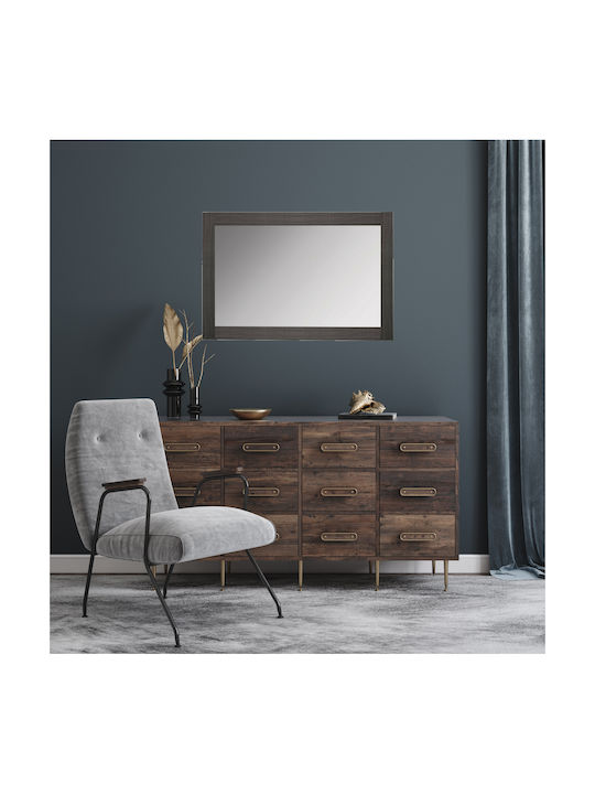 HomeMarkt Aisha Като Огледало за Стена с Кафяв Дърво Рамка 72x120см 1бр