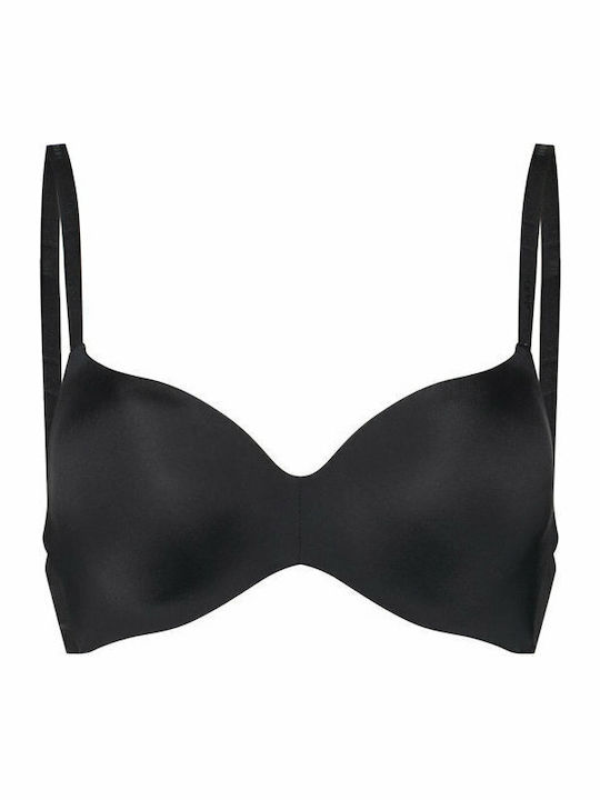 Litewear Μαύρο Σουτιέν χωρίς Ενίσχυση & χωρίς Μπανέλες