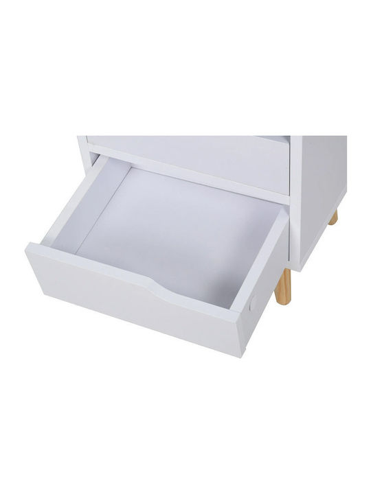 Комод Дървен Бял 33x28x42см