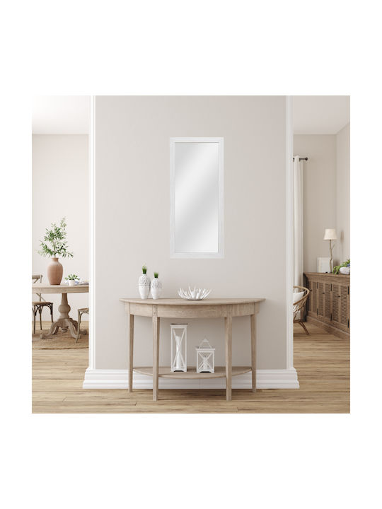 Matis Wall Mirror Full Length with White Wooden Frame 113x50cm 1pcs