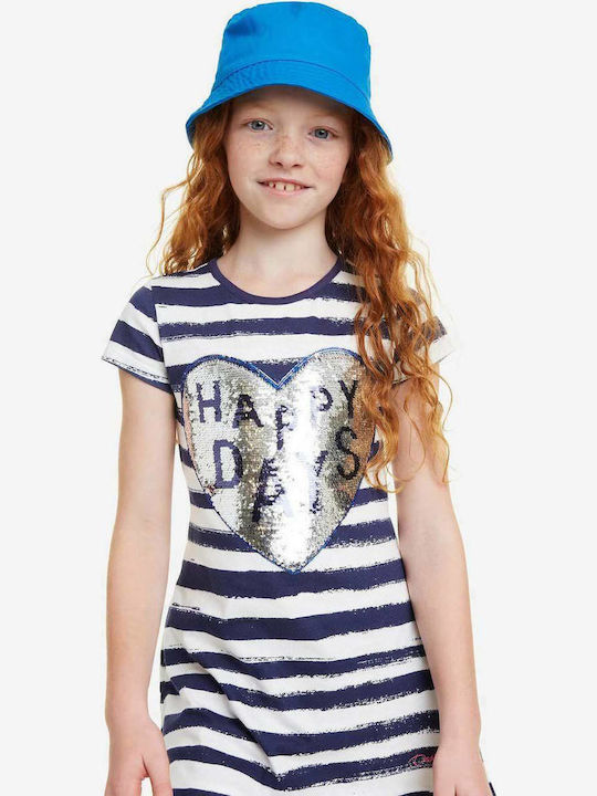 Desigual Kids Blouse Short Sleeve Blue Cosa