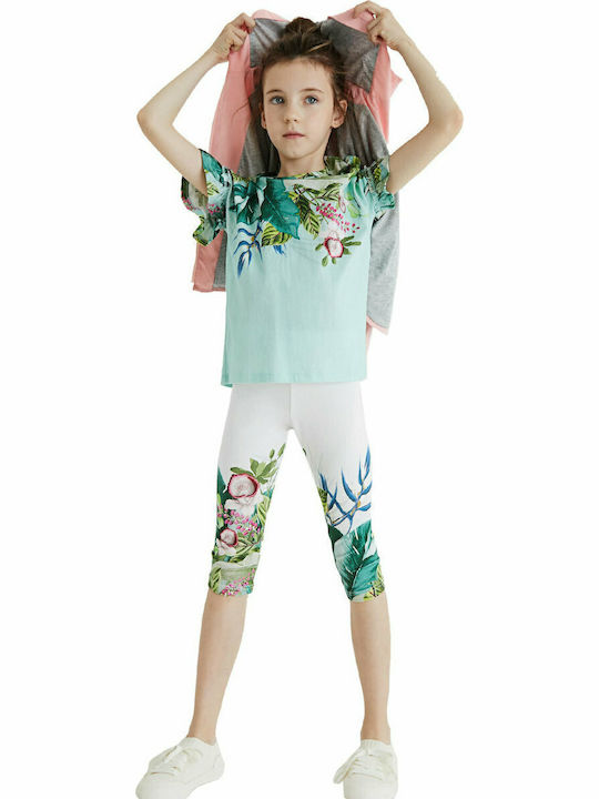 Kids' Shirt Short Sleeve Turquoise Viera