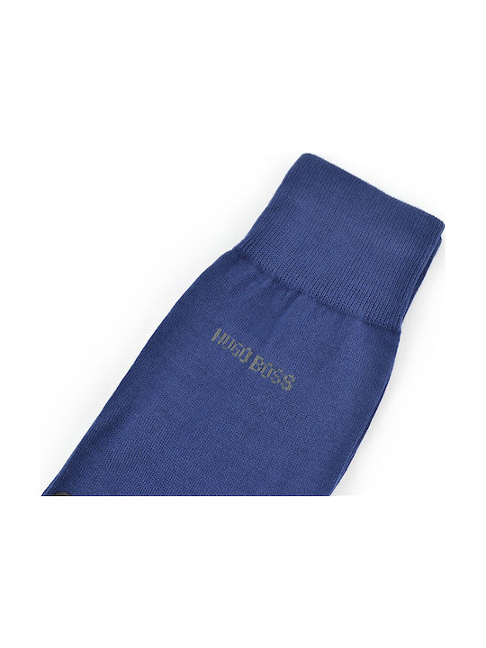 Hugo Boss Men's Solid Color Socks Blue