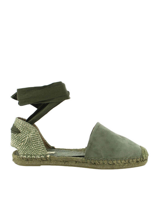 IQ Shoes Wildleder Damen Espadrilles in Grün Farbe