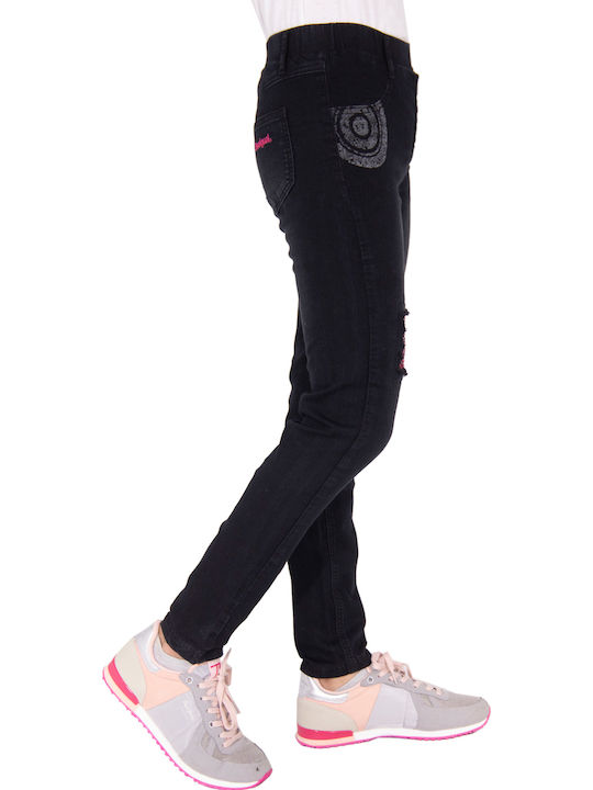 Desigual Pubill Blugi Pentru Copii Pantaloni Negri