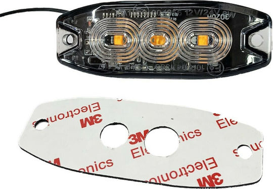 AMiO Auto-Leuchtturm LED 12 / 24V 9cm mit Orange Beleuchtung