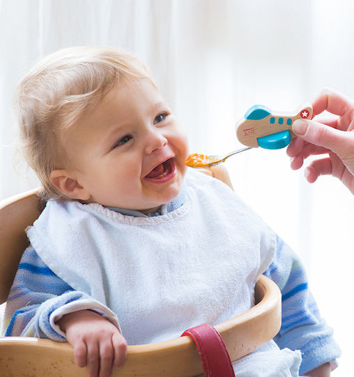 Donkey Baby Spoon Airplane made of Metal Multicolour