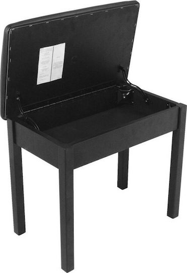On Stage KB8902B Flip Top Stool Piano Black L34xW57xH34.3cm