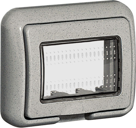 Legrand Idrobox Horizontal Switch Frame White Χωνευτό 3 Θέσεων IP55 24603N