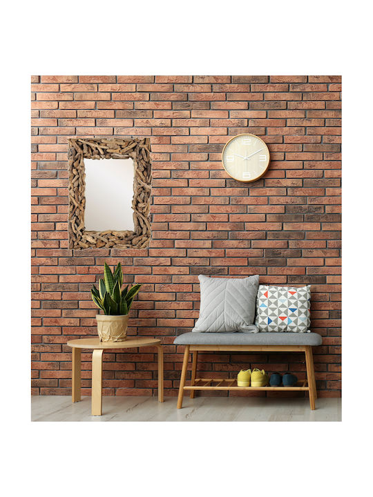 JKG Wall Mirror with Brown Wooden Frame 80x60cm 1pcs