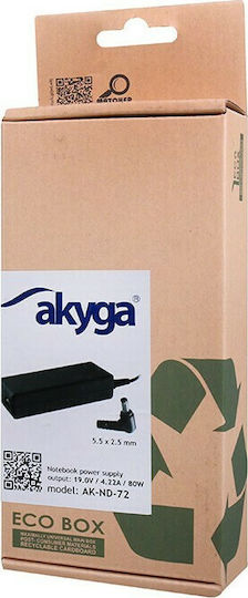 Akyga Laptop Charger 80W 19V 4.22A for Fujitsu / Toshiba without Power Cable