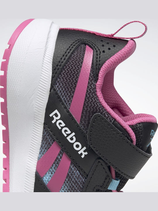 Road Supreme 2 Kids Sports Shoes Running with Hoop & Loop Closure Core Black / True Pink / Digital Blue