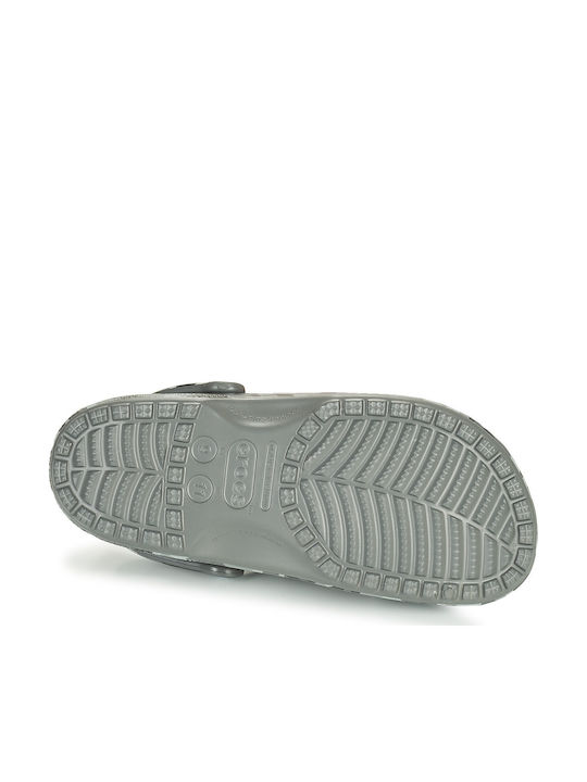 Crocs Classic Printed Camo Anatomic Clogs Light Grey / Neo Mint