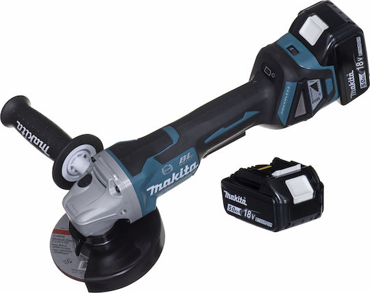 Makita DGA518RTJU Grinder 125mm Battery Brushless with Speed Control 2x5Ah