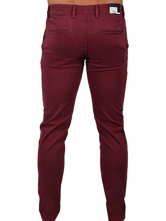 Hugo Boss Pantalon Bărbătesc Chino cu Croială Slim Burgundia