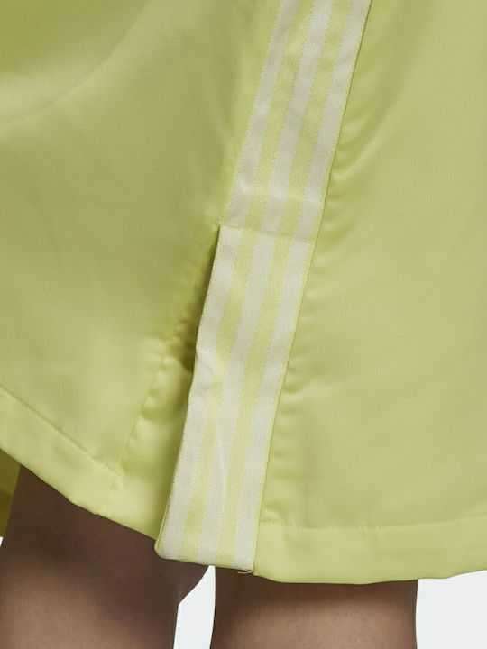 Summer Midi Athletic Dress with Spaghetti Straps Pulse Yellow