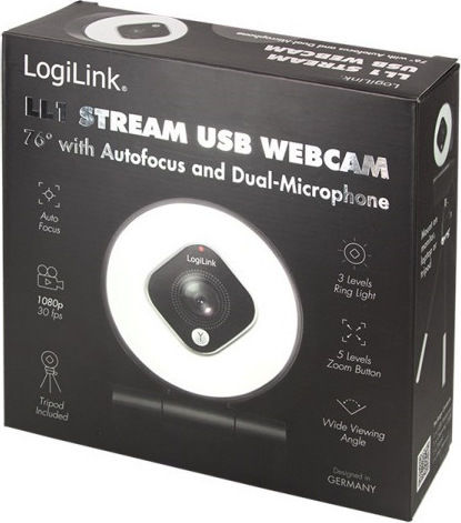 LogiLink UA0384 Full HD 1080p Web Camera with Autofocus