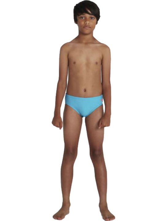 Speedo Logo Brief Kinder Badeanzug Badeslips Schulung Hellblau