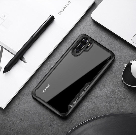 iPaky Anti-Fall Survival Back Cover Silicone Black (Huawei P30)