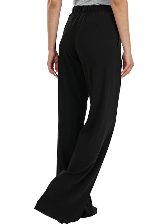 Emporio Armani Women's High-waisted Fabric Trousers Black 2NP11T2M008-999