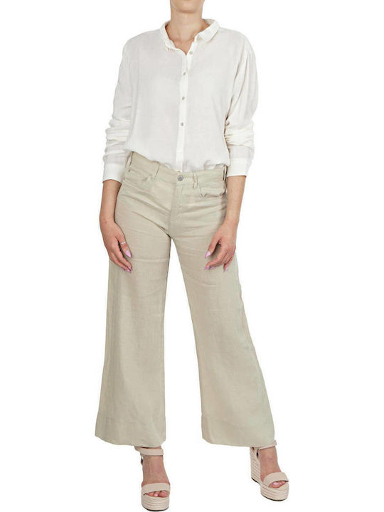 Damen Stoff Hose Beige
