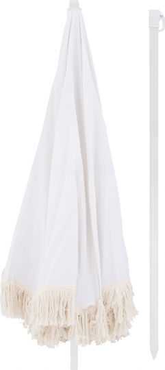 HomeMarkt Pacifica Folding Beach Umbrella Diameter 2m White