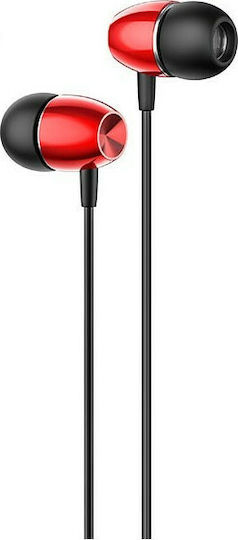 Borofone BM57 Platinum In-Ear Freihändig Kopfhörer mit Stecker 3.5mm Rot