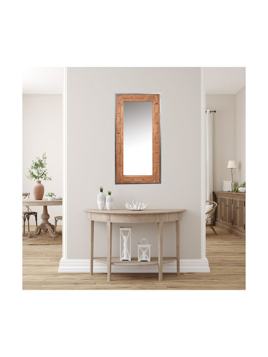 Espiel FOP111 Wall Mirror Full Length with Brown Wooden Frame 122.5x61cm 1pcs