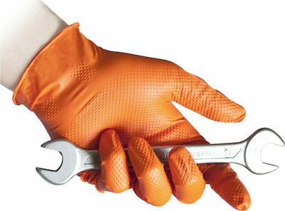 Reflexx N85 Nitrile Examination Gloves Powder Free Orange 50pcs