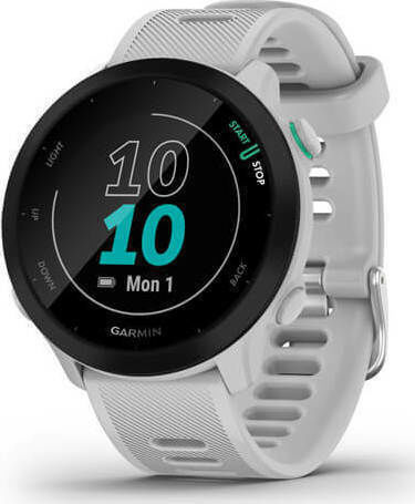 Garmin Forerunner 55 42mm Waterproof Smartwatch with Heart Rate Monitor (White)