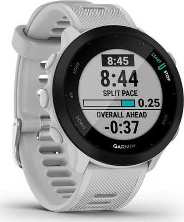 Garmin Forerunner 55 42mm Αδιάβροχο Smartwatch με Παλμογράφο (White)